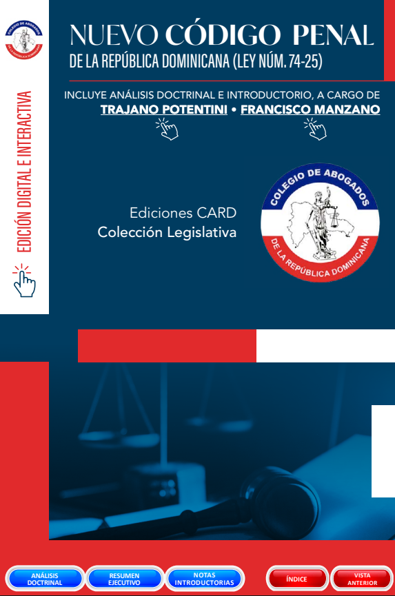 CARD lanza versión digital e interactiva del Nuevo Código Penal con aportes doctrinales para distribución gratuita